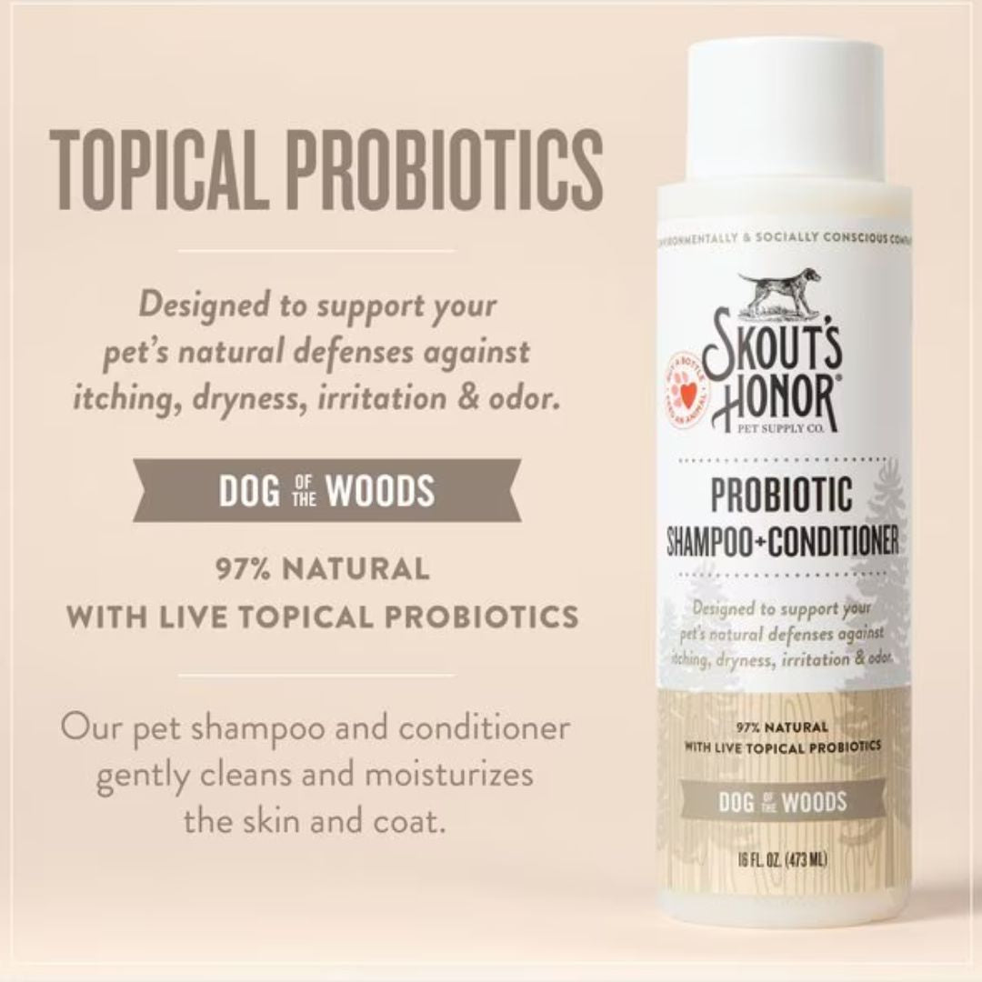 Skout's Honor Probiotic Shampoo/Conditioner Dog of the Woods 16oz
