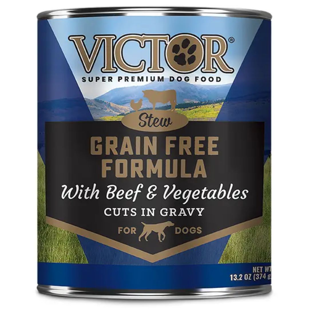 Victor Grain Free Beef & Vegetable in Gravy Dog Can 13.2oz