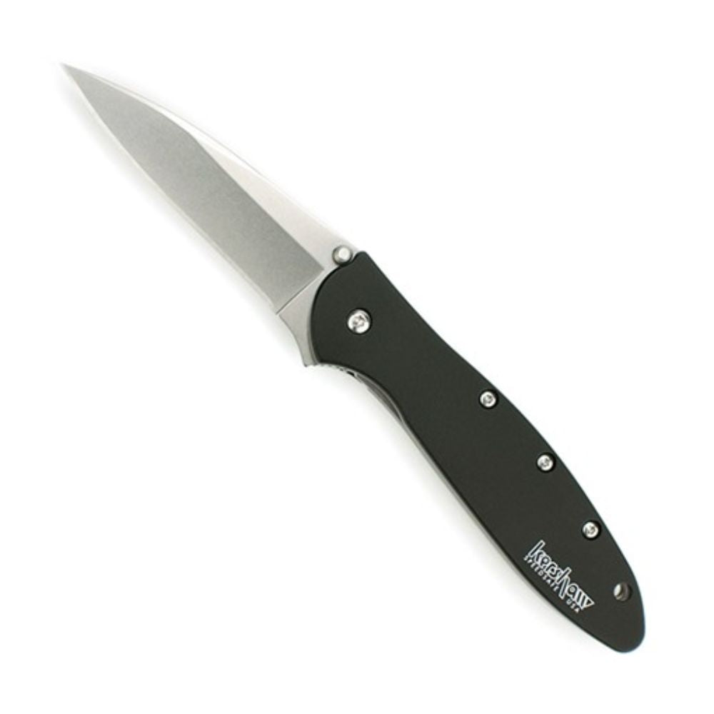 Kershaw 1660SWBLK Leek Folding Knife with SpeedSafe - Black/Silver