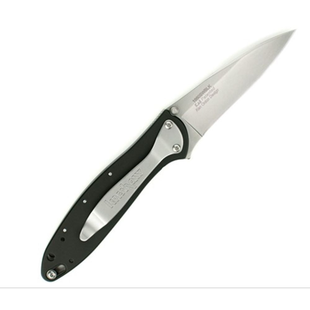 Kershaw 1660SWBLK Leek Folding Knife with SpeedSafe - Black/Silver