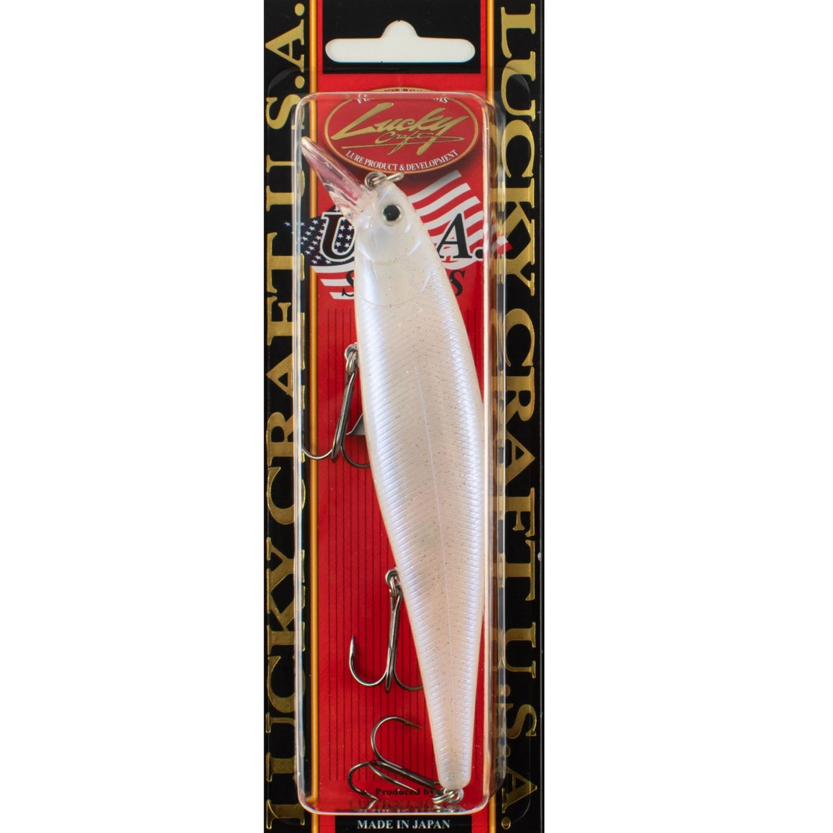 Lucky Craft U.S.A. Pointer 128 SP Pearl Flake White 5"