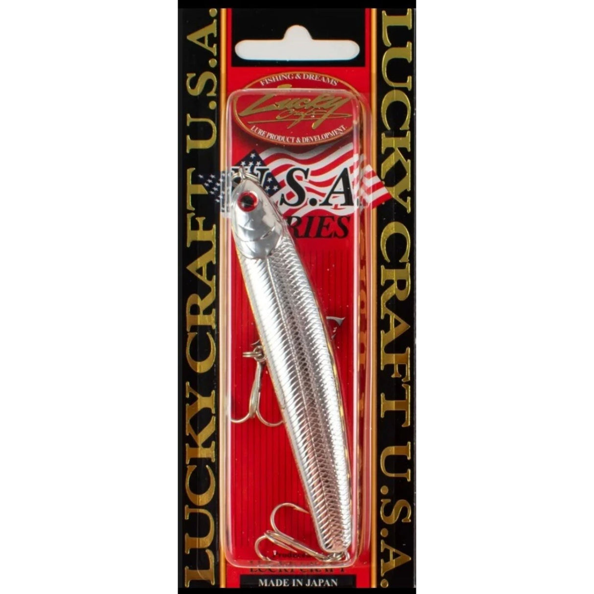 Lucky Craft U.S.A. Wander 95 Sinking 3-3/4" Chrome