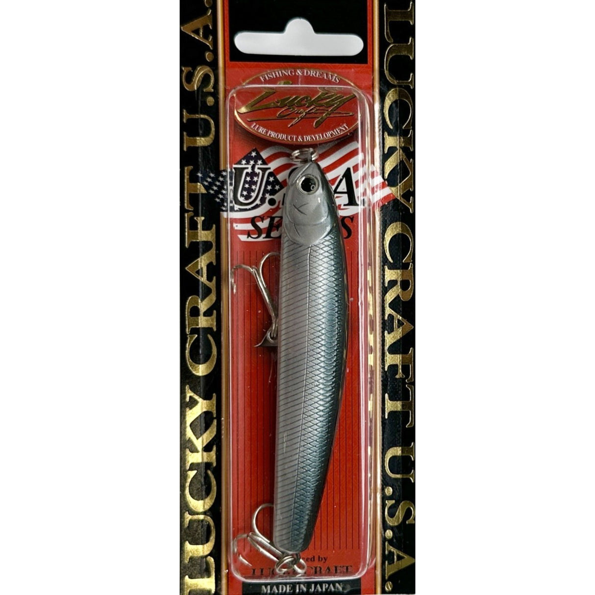 Lucky Craft U.S.A. Wander 95 Sinking 3-3/4" Silver Minnow