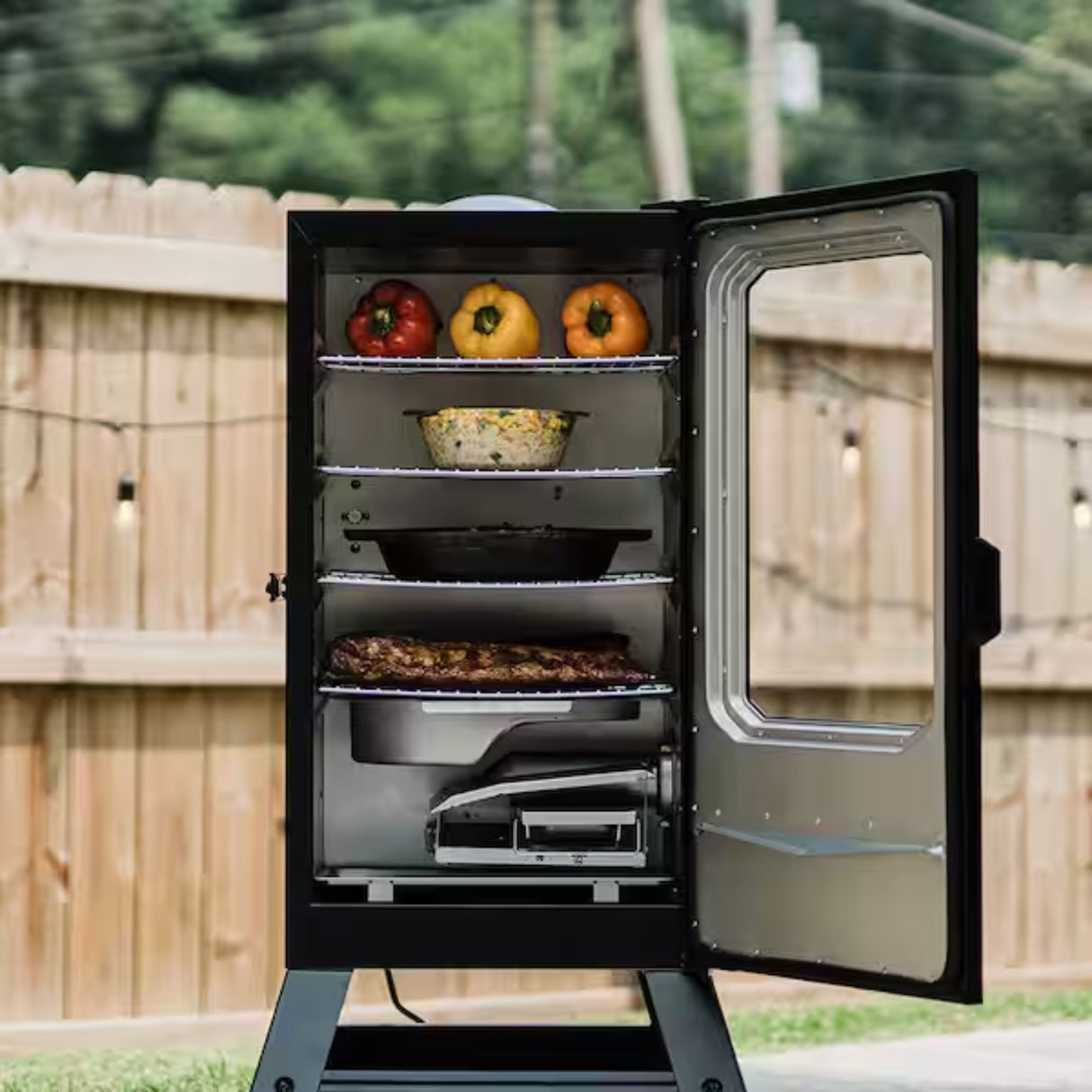 40" Digital Electric Smoker w/Window & Legs