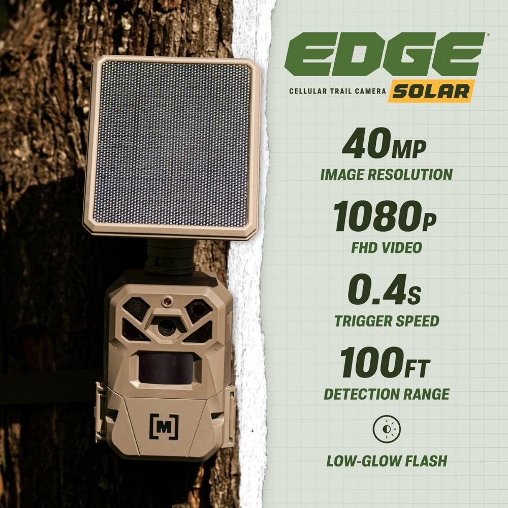 Moultrie Edge Solar Cellular Trail Camera - Integrated Solar, 40MP
