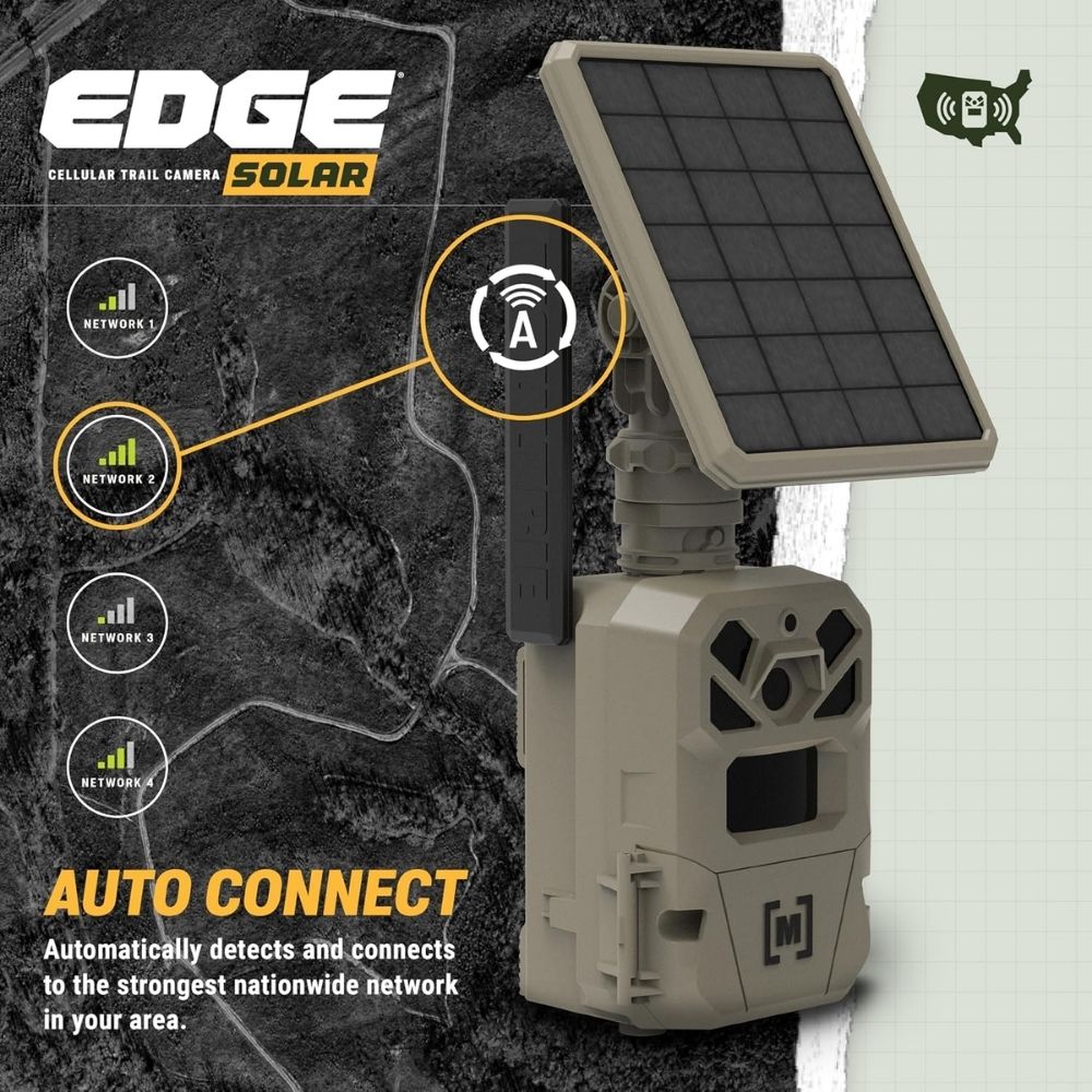 Moultrie Edge Solar Cellular Trail Camera - Integrated Solar, 40MP