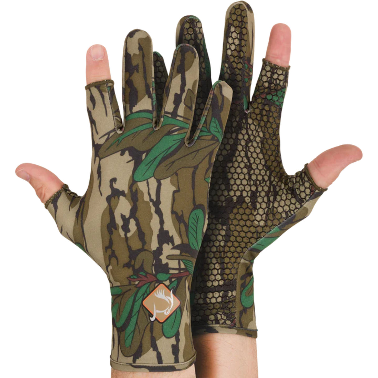 Drake Performance Stretch-Fit Shooter Turkey Gloves Greenleaf