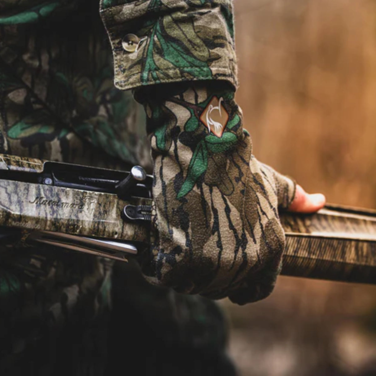Drake Performance Stretch-Fit Shooter Turkey Gloves Greenleaf