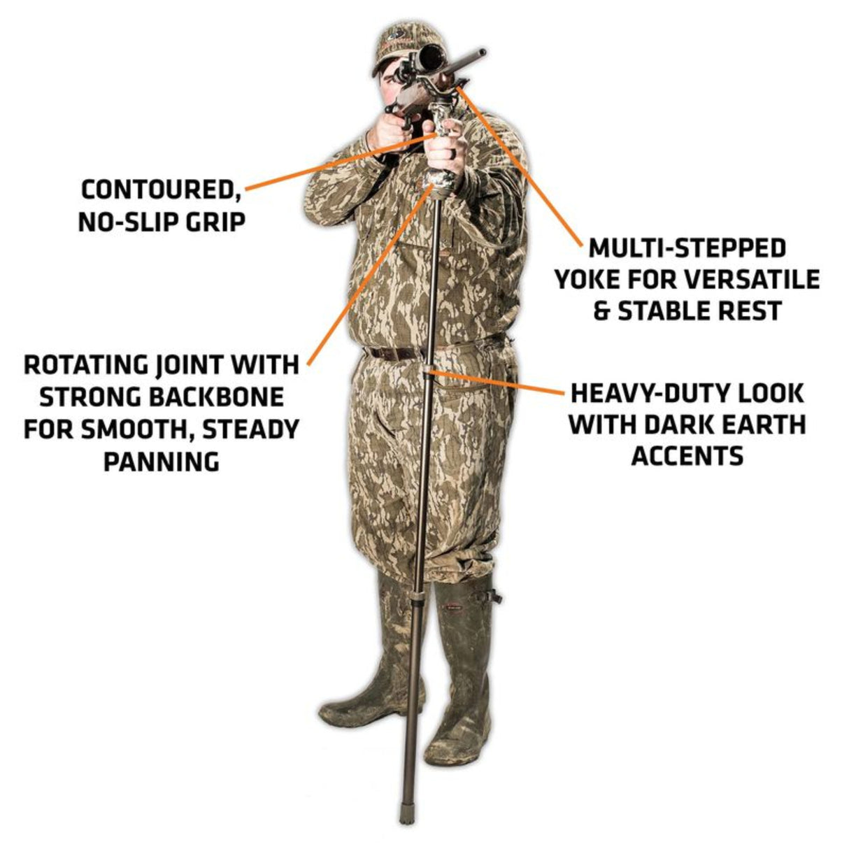 Primos Trigger Stick Gen3 Tall Monopod Shooting Stick Camo 33-65" 65813
