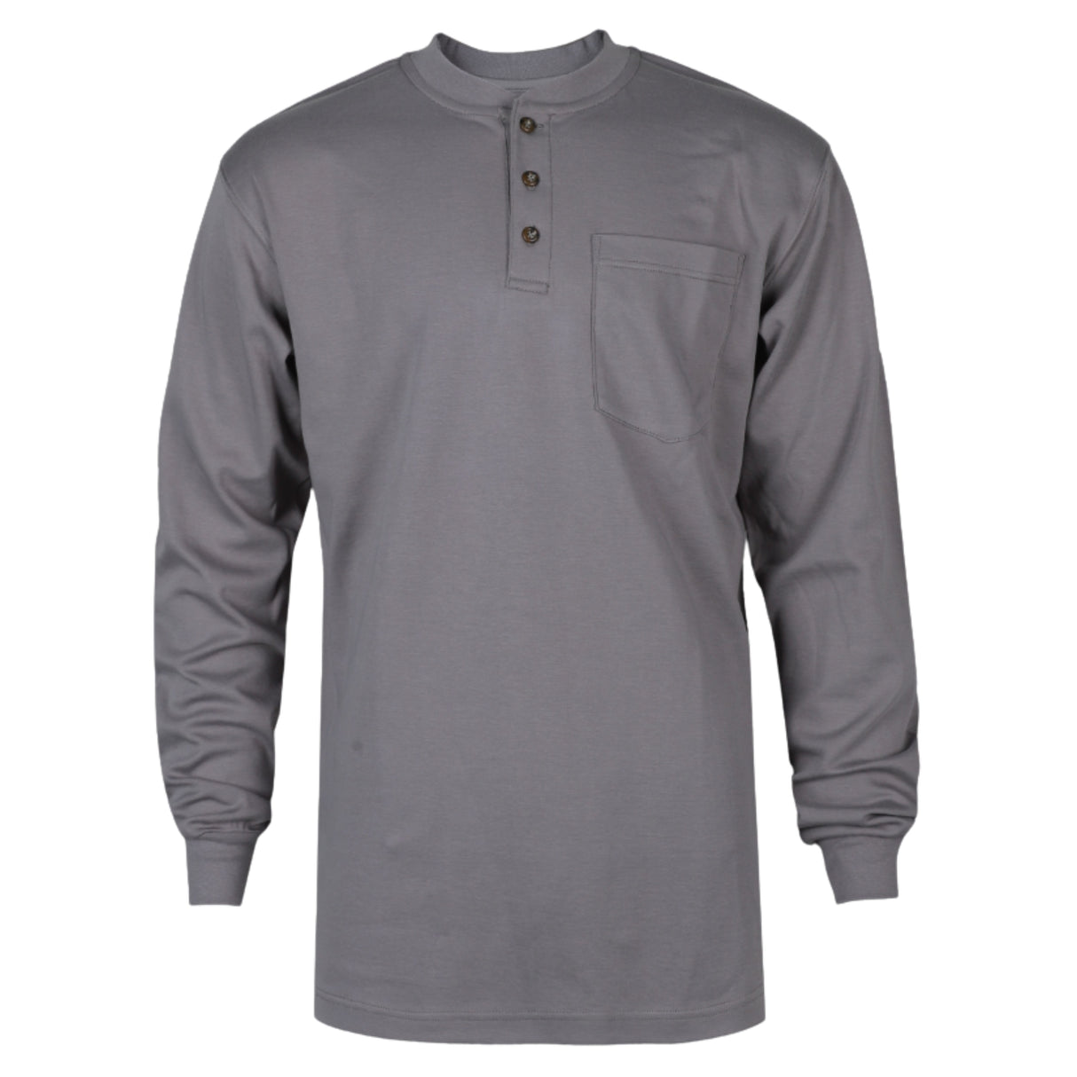 NKE Fire Resistant Henley Men's L/S Grey Shirt