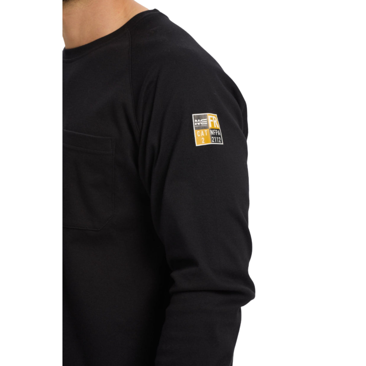 NKE Flame Resistant Flag Graphic L/S Tee Black