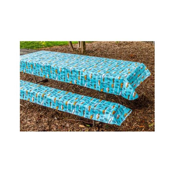 Camco Life Is Better At The Campsite Tablecloth With Bench Covers