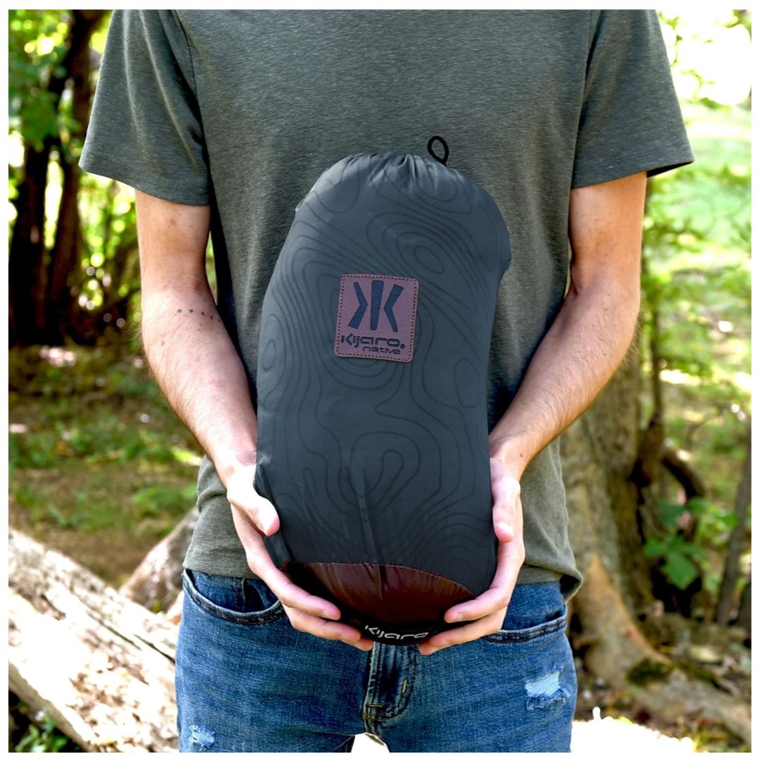 Denovo Kijaro Native Camp Quilt - Smoky Mountain Blue Topo