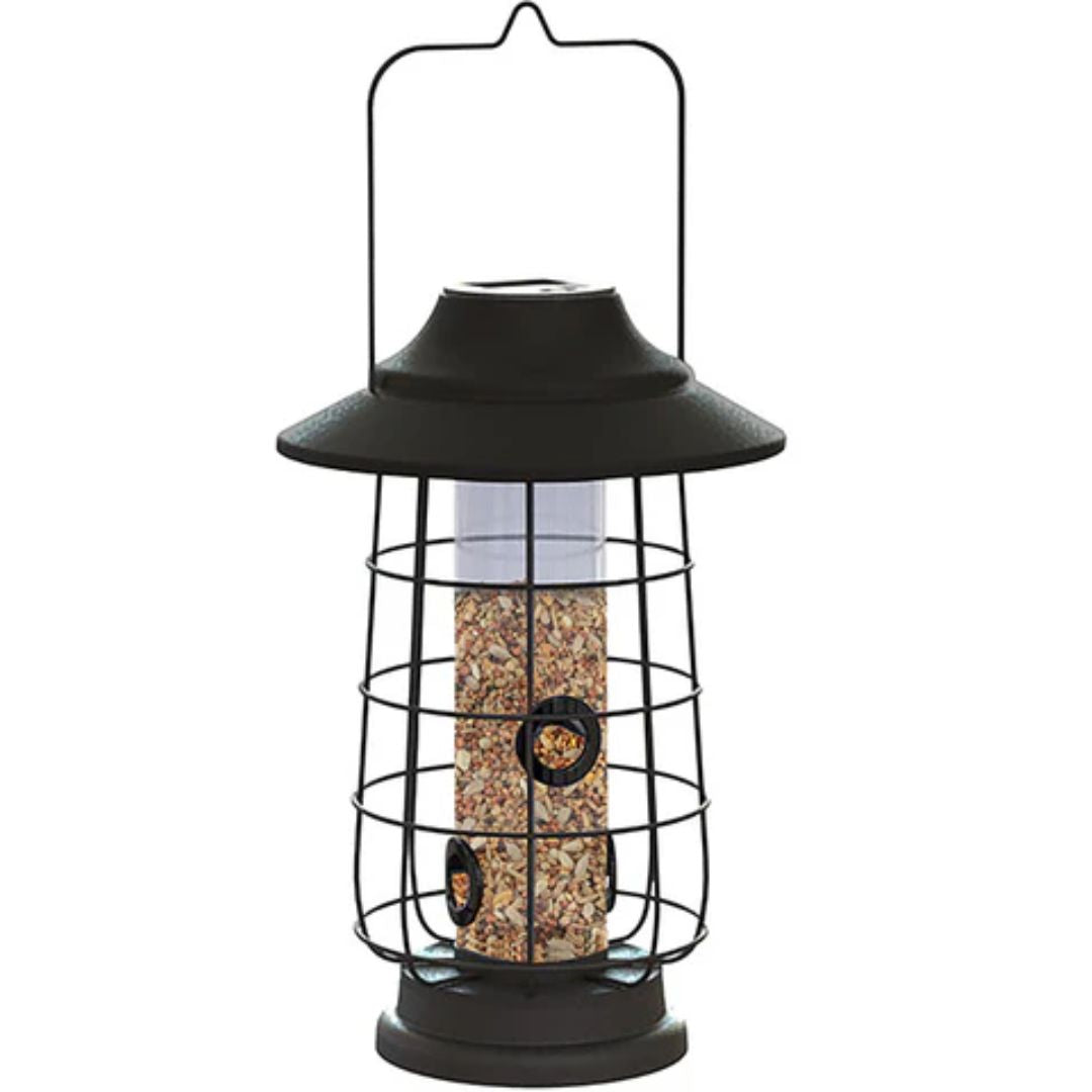 Woodlink Modern Farmhouse Solar Lantern Tube Bird Feeder