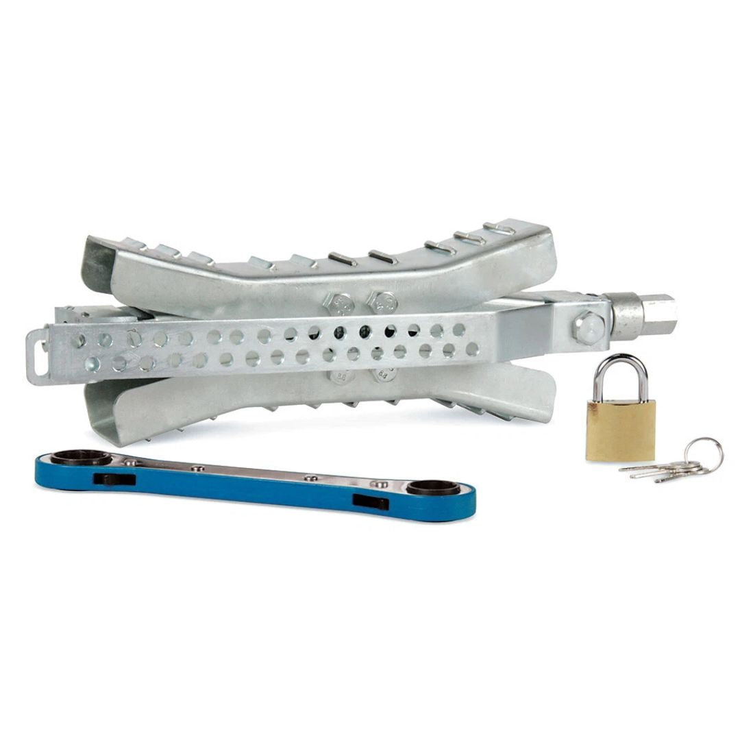 Camco Eaz-Lift 10" Wheel Stop with Wrench & Lock - Metal