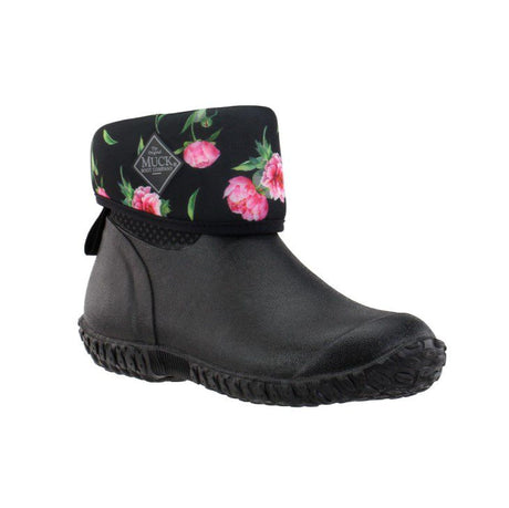 Muck Women's Muckster II Mid Boot- Black W/ Roses