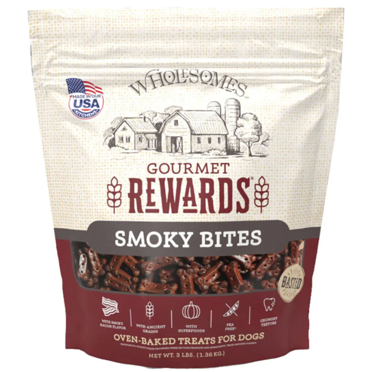 3lb Wholesome Rewards Smoky Bites Biscuit