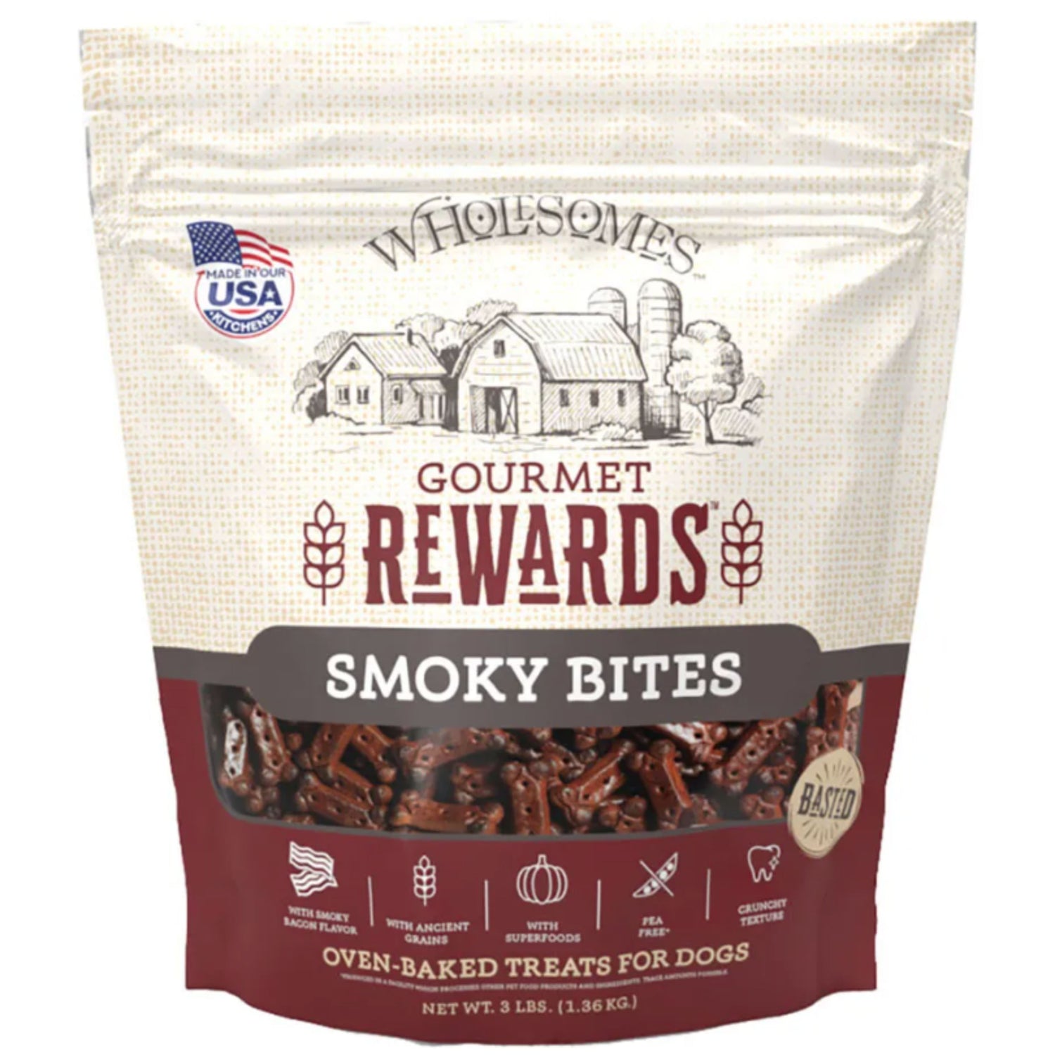 3lb Wholesome Rewards Smoky Bites Biscuit