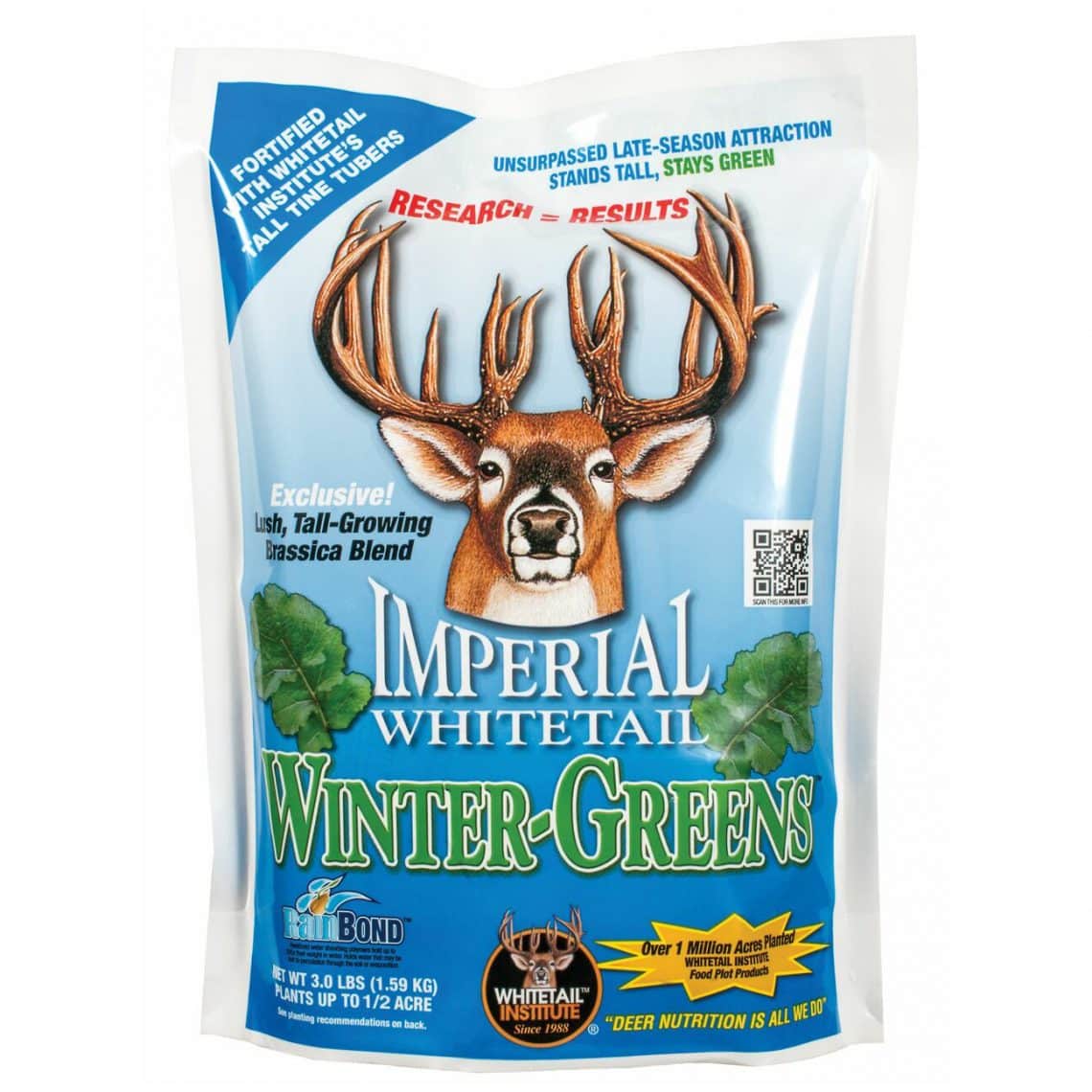 Whitetail Institute Imperial Winter Greens 3lb Bag - Covers 1/2 Acre
