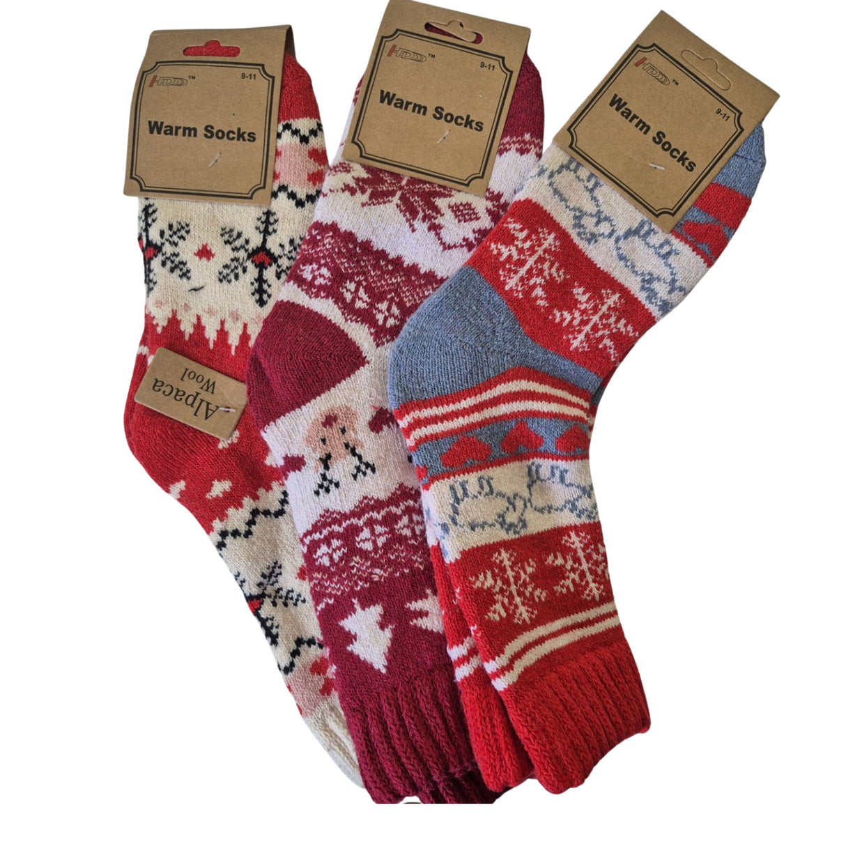 HD Nature Alpaca Women's Socks 3pk Print Style