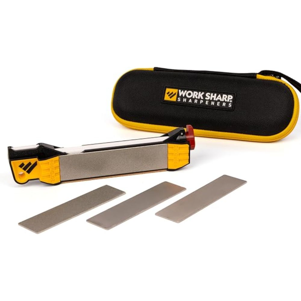 Work Sharp Guided Field Sharpener Elite with Case, Travel Knife Sharpener Tool