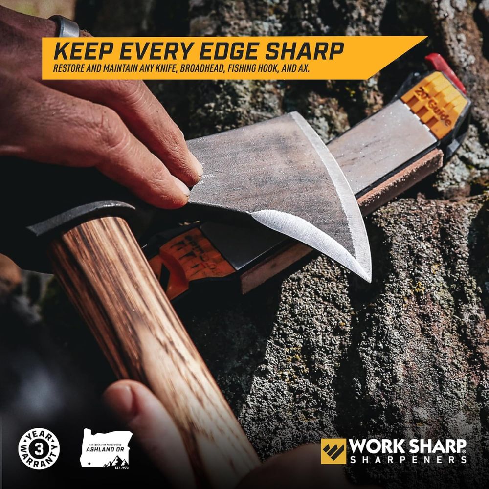 Work Sharp Guided Field Sharpener Elite with Case, Travel Knife Sharpener Tool
