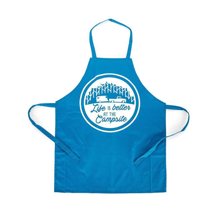 LIBATC teal apron