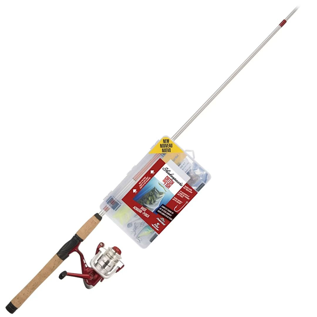 Shakespeare Catch More Fish Bass Spinning Combo Kit