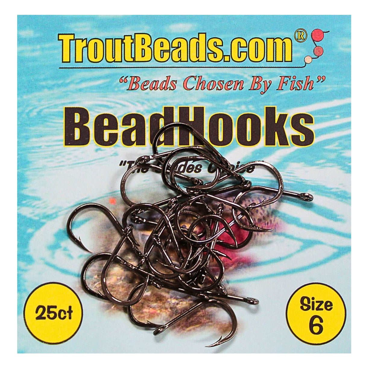 Troutbeads Beadhooks Black 25pk