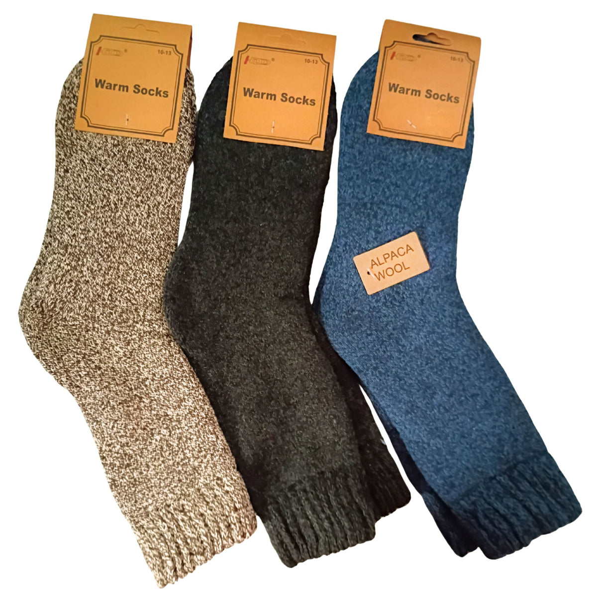 HD Nature Alpaca Men's Socks 3pk Assorted