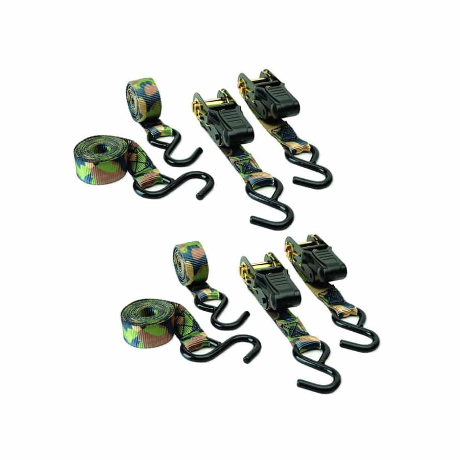 HME Products Camo Webbing Ratchet Straps - 4Pk