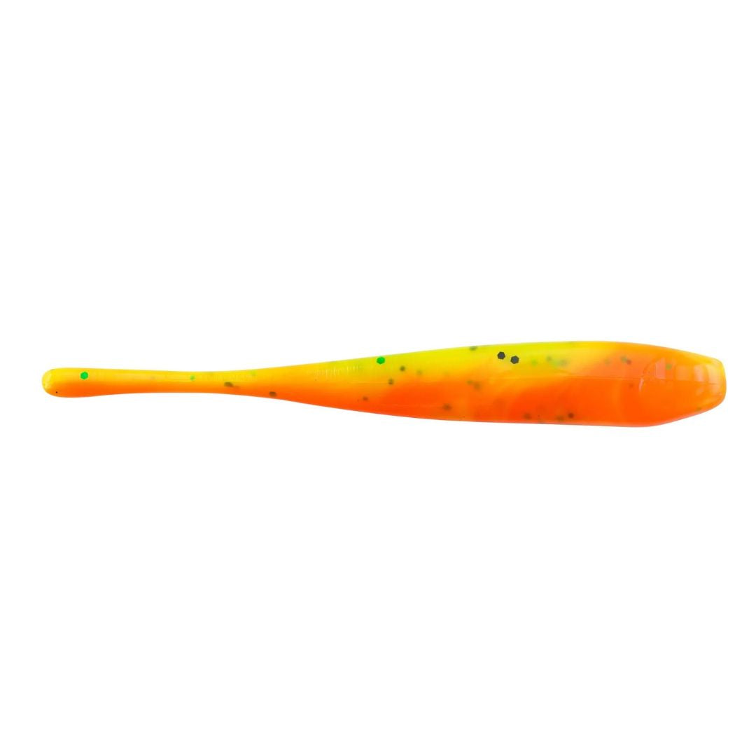 PowerBait Pro Twitchtail Minnow Bag Chartreuse Black Fleck-Orange 3in 15