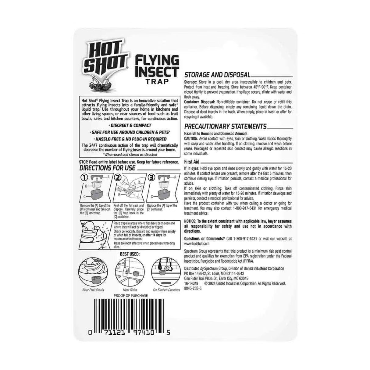 Hot Shot Flying Insect Trap 2pk