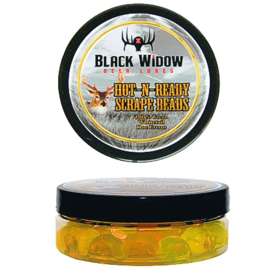 Black Widow Deer Lures Hot-N-Ready Scrape Beads 2oz