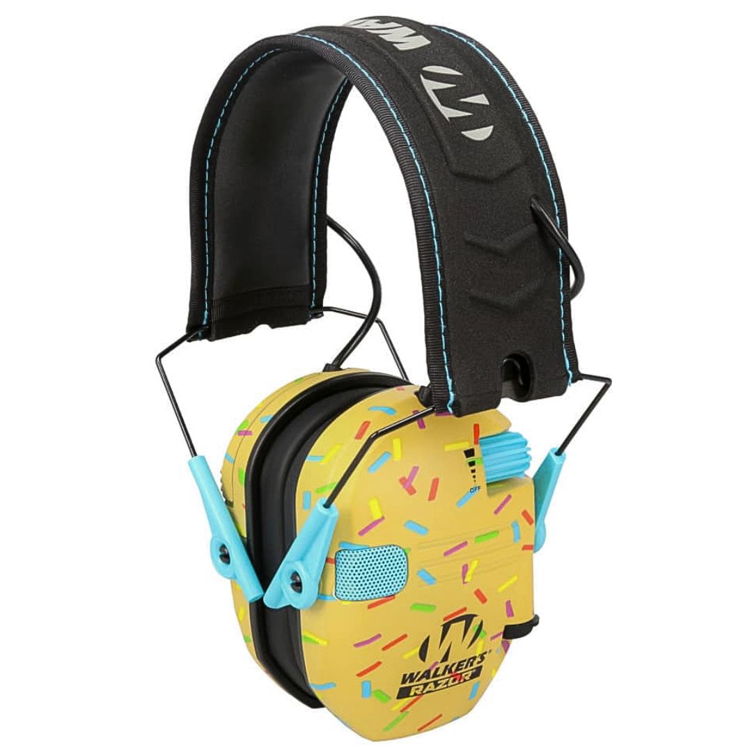 Walker's Razor Slim Electronic Ear Muffs- Golden Brown Sprinkles