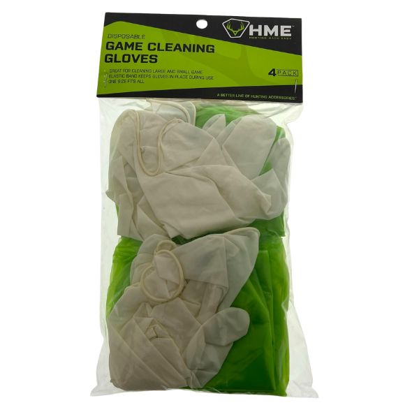 HME Disposable Game Cleaning Gloves - 4 Pack