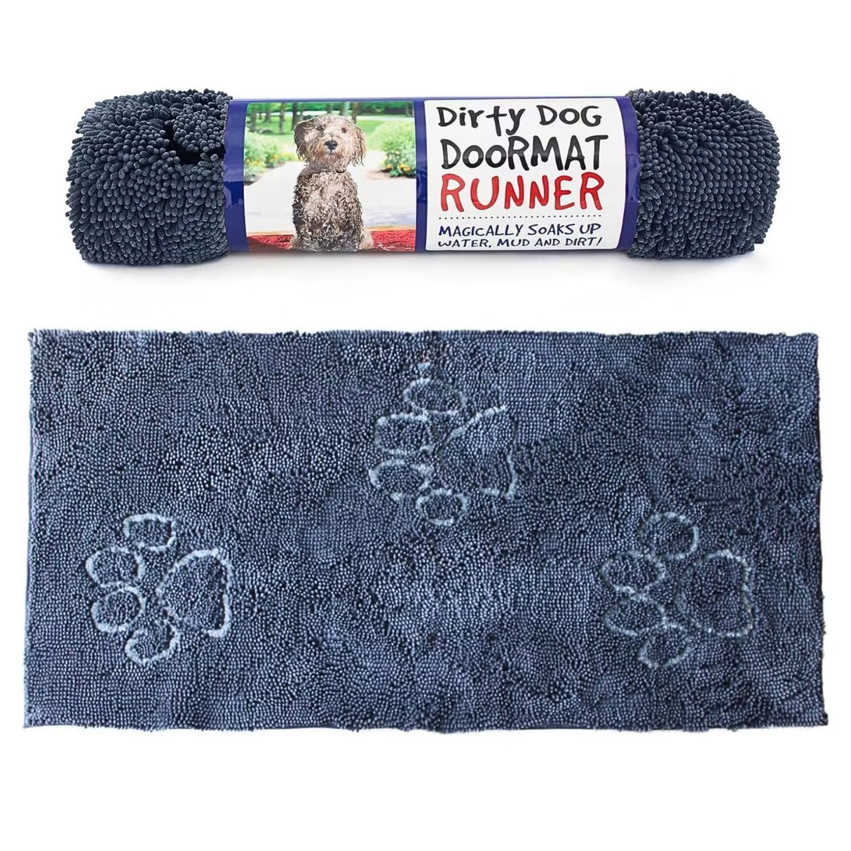 Dog Gone Smart Dirty Dog Doormat Runner Mist Grey 60x30