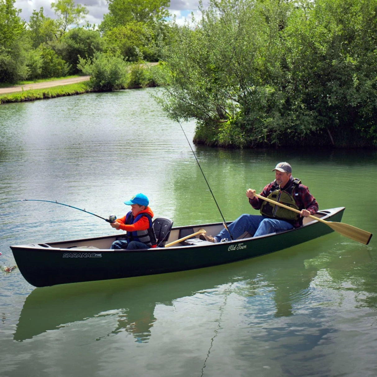 Old Town Saranac 146 Canoe - Green #80