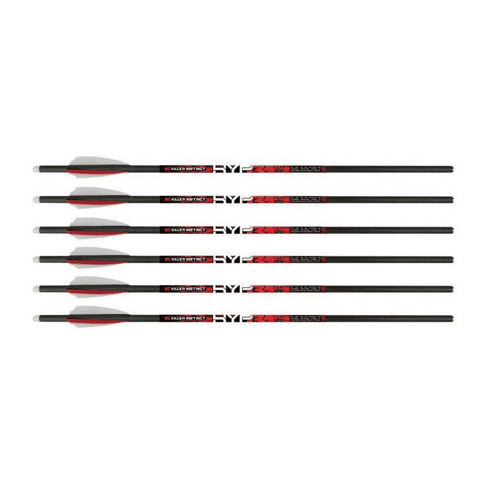 Killer Instinct 20" Hypr Set of 6 Crossbow Bolts