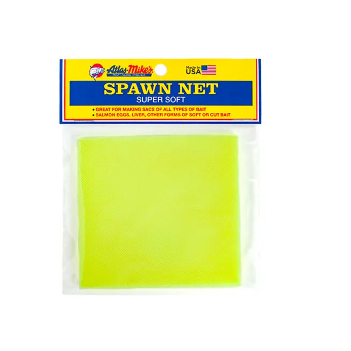55067 Atlas Mike’s Spawn Net 4″ Squares – Chartreuse