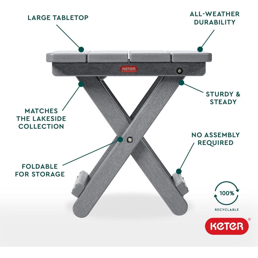Lakeside 18" Square Folding Table