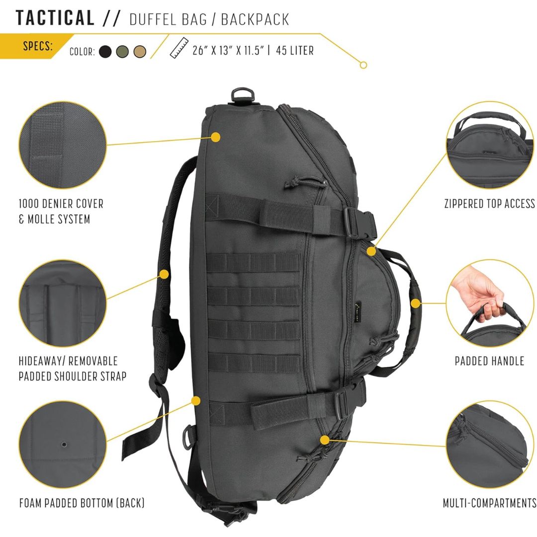 WFS Tactical Duffle 45L - Black