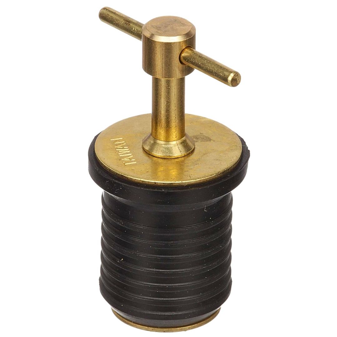 Attwood 1" Brass T-Handle Drain Plug