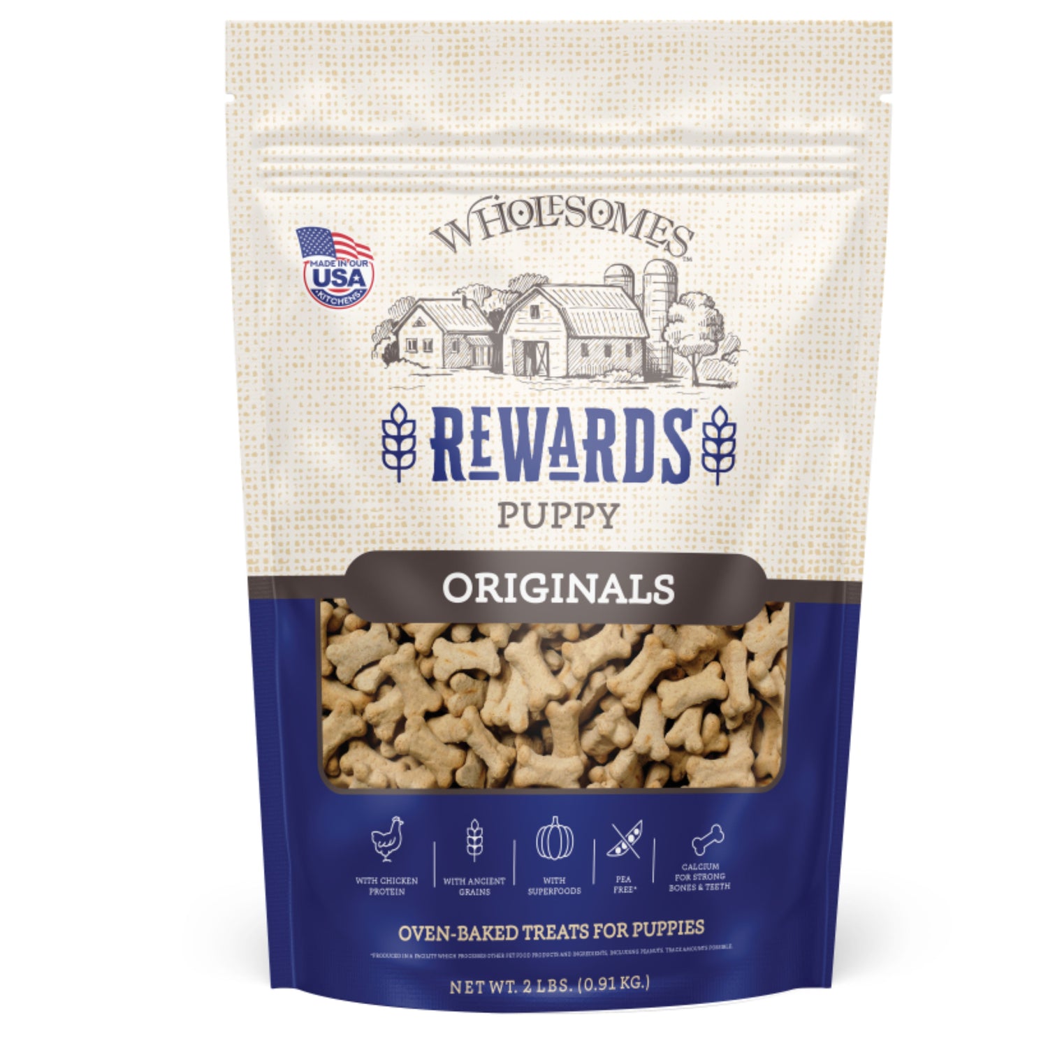 2Lb Wholesomes Reward Puppy Original Biscuit
