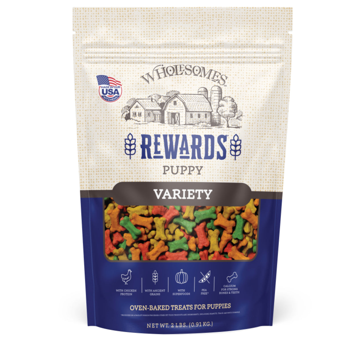 2Lb Wholesomes Reward Puppy Variety Biscuit