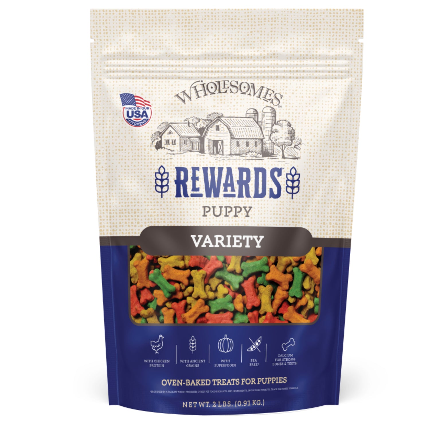 2Lb Wholesomes Reward Puppy Variety Biscuit