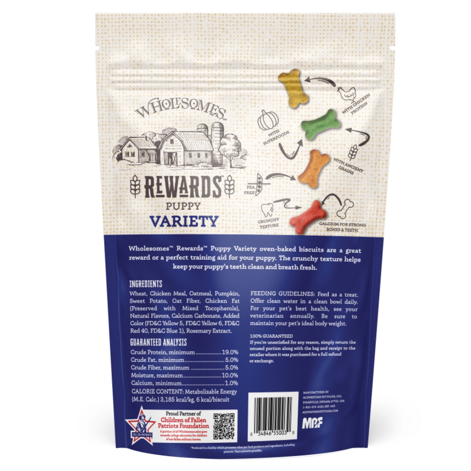 2Lb Wholesomes Reward Puppy Variety Biscuit