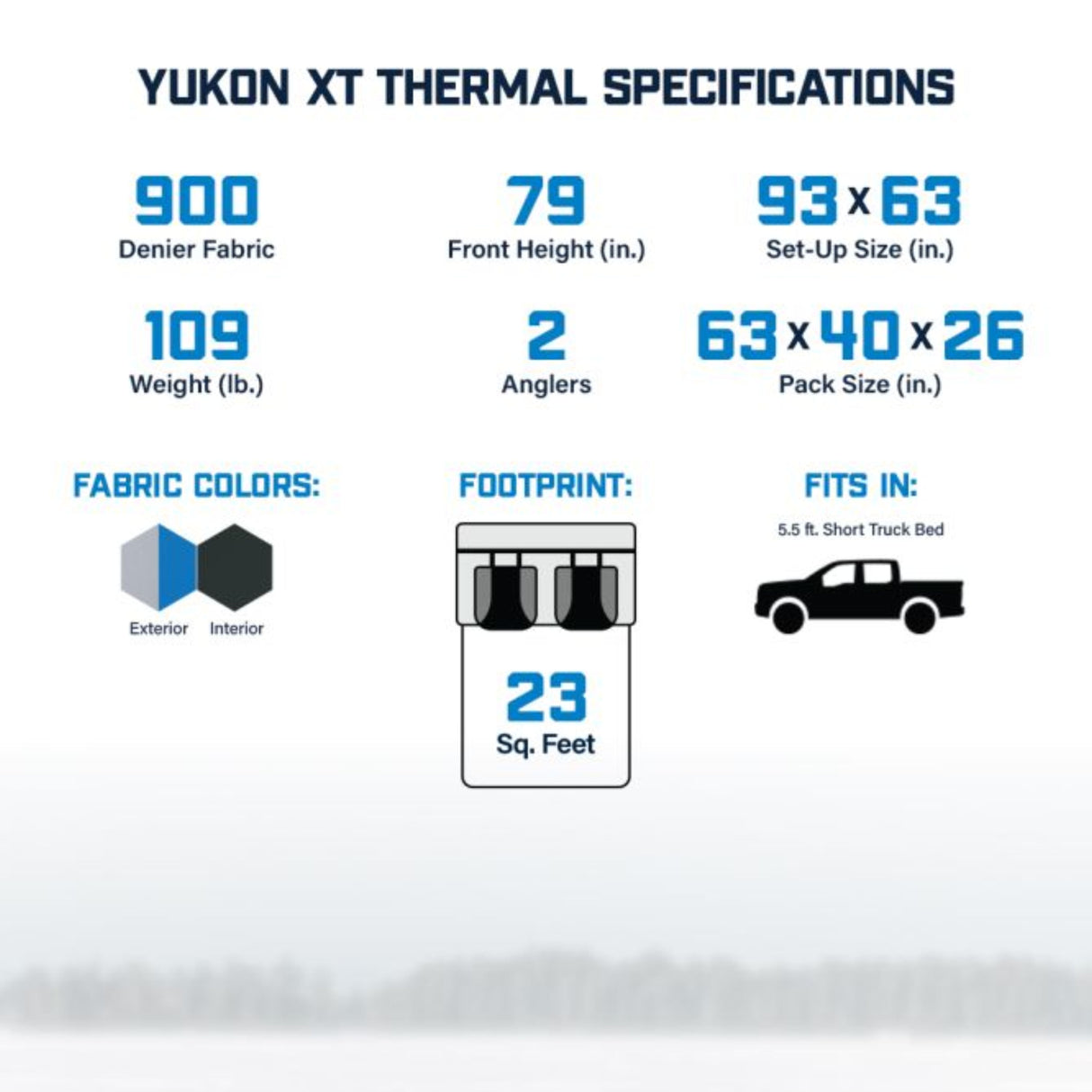 Clam Yukon XT Thermal 2 Person Flip Over Ice Shelter