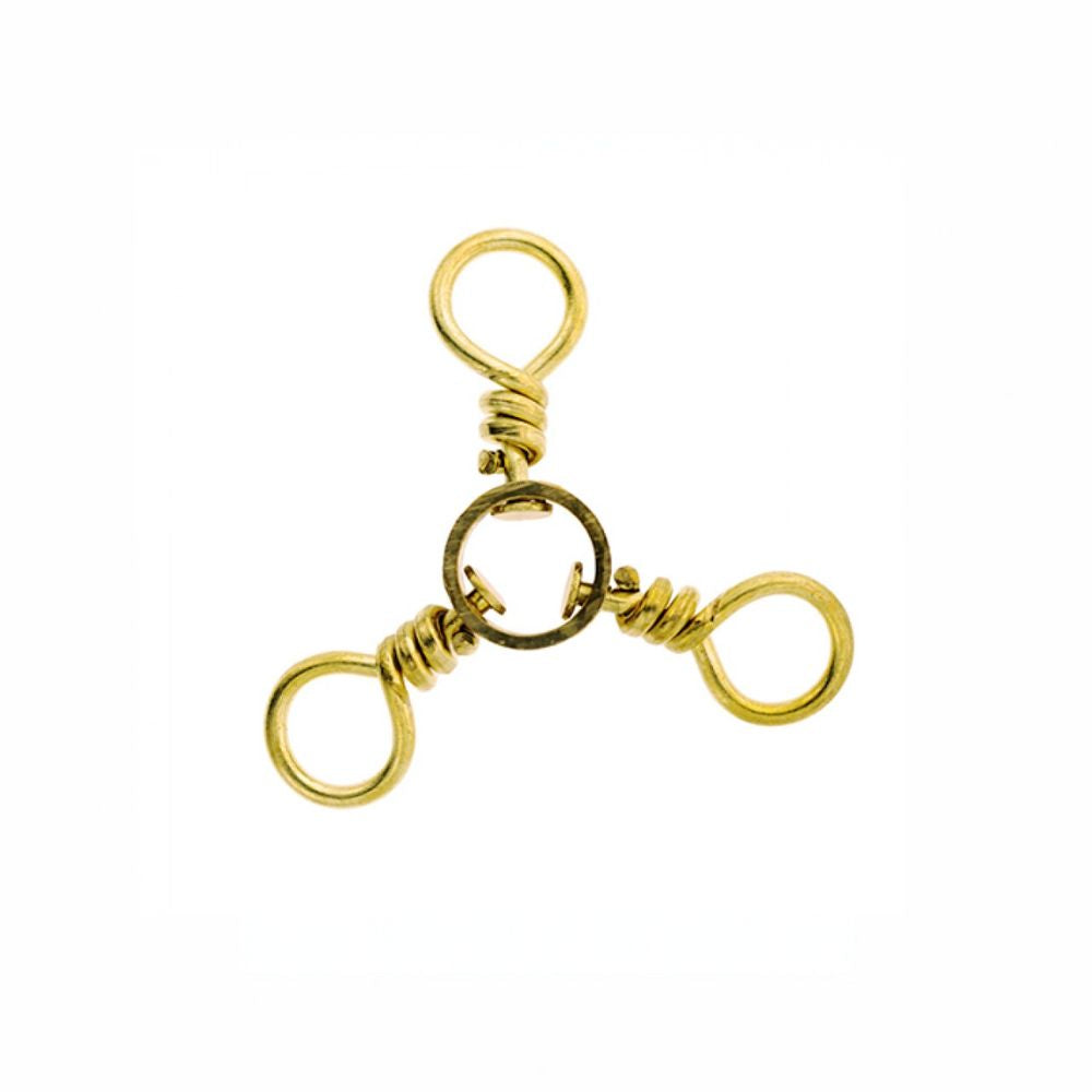 Eagle Claw 3-Way Swivel Brass Size 10