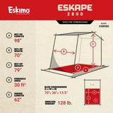 Eskimo Eskape 2800 Insulated Side Door Sled Shelter 38500
